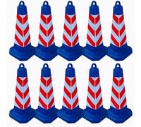 LQSYBHD Traffic Safety Cones with Reflective Collar Cones with Handle Plastic PVC Heavy Duty Cones Multi Purpose Pop-Up Cone or Parking Lot,Driving Training(Size:63x28x28cm,Color:10A)