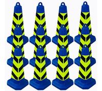 LQSYBHD Traffic Safety Cones with Reflective Collar Cones with Handle Plastic PVC Heavy Duty Cones Multi Purpose Pop-Up Cone or Parking Lot,Driving Training(Size:70x40x40cm,Color:12B)
