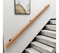 LQSYBHD Wood Stair Handrails Wall Mount, Hand Railings for Stairs Indoor Outdoor, Non-Slip Staircase Handrail for Corridor, Lofts, Patio, Kindergarten Guardrail(Size:100cm/39.3inch,Color:1)