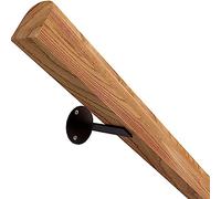 LQSYBHD Wooden Handrail Metal Railing Bracket Home Stair Handrail 50~600cm Anti-Slip Wall Mounted Hand Rails Stairs for Indoor Corridor Staircase(Size:100cm/3.3ft)