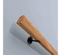 LQSYBHD Wooden Stair Handrails, Wall Mount Elderly Railings Safety Hand Support Rail Corridor Rod, Non-Slip Hand Rail for Staircase, Lofts Decking Banister, Grab Bar Kit(Size:150cm/4.9ft)