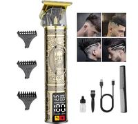 LQT Barber Clippers for Man Cordless T-Blade Trimmer Professional Haircut and Grooming Set Rechargeable Edge Trimmer with LCD Display Gifts for Men (Bronze, Beards)
