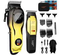 LQT Cordless Hair Clippers for Men, Professional Clippers and Trimmers Set with Adjustable Taper Lever and LED Display for Mens Gifts