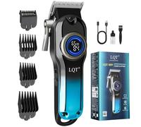 LQT Hair Trimmer Men, Professional Hair Clippers Men Cordless with Fast Type-C Charging, 150 Min Runtime, LED Display, Clippers for Mens Haircut, with 4 Guide Combs