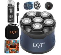 LQT Head Shavers for Bald Men,Wet & Dry Bald Head Shaver,Rechargeable Head Razor with LED Display,6D Floating Head Shaver Comes with Magnetic Detachable Blades (Blue)