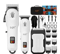 LQT Professional Hair Clippers for Men, Wireless Beard Trimmer & Electric Shaver, 3-in-1 Rechargeable Grooming Kit, Barber Clipper Set - The Perfect Gift for Dad