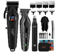LQT Professional Hair Trimmer for Men, Contour Trimmer, Professional Care Accessory with LED Display, Rechargeable Hair Trimmer with Cable, Father's Day Gift for Dad