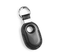 LQU Leather Case for Samsung Galaxy SmartTag2, Genuine Leather Keychain Holder - Black