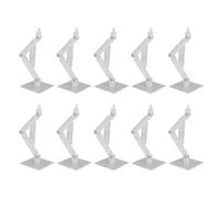 Lquminesque 10 Pcs Action Figure Display Holder, High Stability Doll Model Support Stand for 6 Inch Action Figures, ABS Plastic Base with Accessories for Anime Collectibles Home (Transparent)