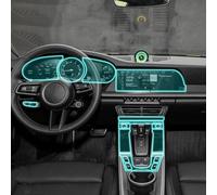 LQUNGE Car Interior Center Console Headlight Switch Gear Shift TPU Protection Film,for Porsche 911 2020