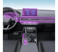 LQUNGE Car Interior Film Dashboard Piano Board Shift Center Console Anti-Scratch Transparent TPU Protection Film, for Honda Civic 2021-2024 GPS Navigation Film