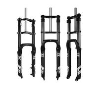 LQVAIPT 20 26 X 4.0 inch Fat Tire Fork Double Shoulder Hydraulic Spring Mountain Bicycle Front Forks Travel 140mm Aluminum Alloy Snow Beach MTB Bikes Fork QR 9x135mm,26'''(26'')