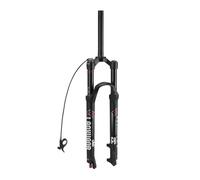 LQVAIPT 26 27.5 29 Inch Magnesium Alloy Bike Fork Rebound Adjustment,1~1/8inch*220mm Straight/Tapered Tube,9mm QR*100mm,Disc Brake,Mountain Bike Suspension Forks(Black/Straight - Remote,26)