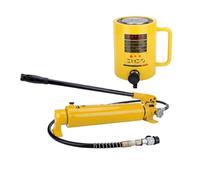 LQVAIPT 4in/100mm Stroke,With CP-700 Hand Pump Hydraulic Cylinder Jack,Automatic Retracting Jack For Ships,Bridges,Construction(50T jack+CP-700-2A hand pump)