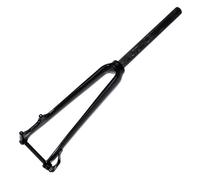 LQVAIPT 700C Carbon Fiber Road Bike Rigid Front Forks Disc Brake Thru Axle 12x100mm Straight Tube Bicycle Fork Threadless 1~1/8" Cycling Ultralight(Blackglossy)