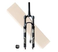 LQVAIPT Bike Suspension Fork 26 Inch 27.5 29 Inch, Bicycle Aluminum Alloy 1~1/8" Straight Tube Steerer Air Front Forks QR Fork Travel 140mm(Tapered Remote Lock,26 inch)