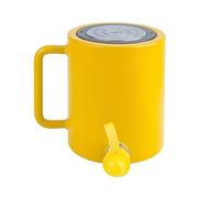 LQVAIPT Hydraulic jack, multi-functional hydraulic jack, solid single-acting hydraulic cylinders for bridges, Electroplated piston hydraulic cylinder(50T/110231lb-2 Stroke)