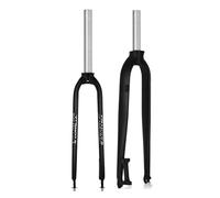 LQVAIPT Rigid Front Fork 1~1/8" 26 27.5 29" Aluminum Alloy Rigid Disc Brake MTB Gravel Road Bike Fork, 28.6mm Threadless Straight Tube Superlight Mountain Bike Front Forks,Black,27.5"(Black,27.5")