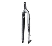 LQVAIPT Suspension Mountain Bicycle Carbon Fiber Front Fork 27.5 29inch 160mm Disc Brake 1~1/8"(White,27.5inch)