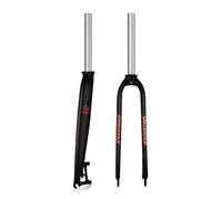 LQVAIPT Wkantlaes Disc Brake MTB Fork Aluminum Alloy Rigid 1-1/8" 26"/27.5"/29", 28.6Mm Threadless Straight Tube Superlight Gravel Road Mountain Bike Front Forks,Black,27.5 inches(Red,27.5 inches)