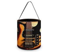 LQWOK Candy Basket, Instrumental Guitar Printed Candy Basket,trick Or Treat Handbag,portable Candy Basket, Instrumental Guitar, One Size