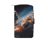 LQWOK Wallet, Astronaut Flying in Space Printed Wallet,travel Wallet,durable Wallet,portable Wallet,universal Wallet,leather Wallet, Astronaut flying in space, 19.7x11x3.5cm, Modern
