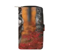 LQWOK Wallet, Autumn Animals Wolf Printed Wallet,travel Wallet,durable Wallet,portable Wallet,universal Wallet,leather Wallet, Autumn animals Wolf, 19.7x11x3.5cm, Modern