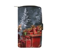 LQWOK Wallet, Christmas Santa's Gift Printed Wallet,travel Wallet,durable Wallet,portable Wallet,universal Wallet,leather Wallet, Christmas Santa's gift, 19.7x11x3.5cm, Modern