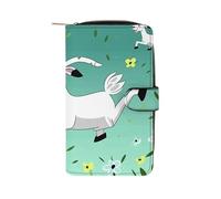 LQWOK Wallet, Goat Frolic Printed Wallet,travel Wallet,durable Wallet,portable Wallet,universal Wallet,leather Wallet, Goat Frolic, 19.7x11x3.5cm, Modern