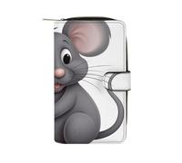 LQWOK Wallet, Grey Rat Printed Wallet,travel Wallet,durable Wallet,portable Wallet,universal Wallet,leather Wallet, Grey rat, 19.7x11x3.5cm, Modern