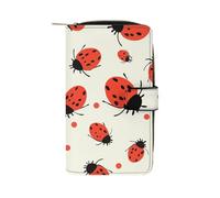 LQWOK Wallet, Ladybugs Pattern Printed Wallet,travel Wallet,durable Wallet,portable Wallet,universal Wallet,leather Wallet, Ladybugs Pattern, 19.7x11x3.5cm, Modern