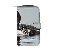 LQWOK Wallet, Loon Nature Bird Printed Wallet,travel Wallet,durable Wallet,portable Wallet,universal Wallet,leather Wallet, Loon Nature Bird, 19.7x11x3.5cm, Modern