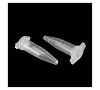 LQXHZ 100 Pcs 0.5ml Clear PP Plastic Test Tube Centrifuge Vial Snap Cap Container Laboratory Sample Specimen School Stationery
