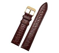 LQXHZ 12mm 14mm 16mm 18mm 20mm 22mm 24mm Black Crocodile Leather Alligator Watch Strap Men And Women Band Accessories(Black Gray,19mm)