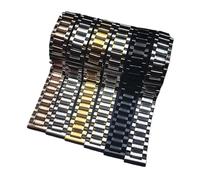 LQXHZ 12mm 14mm 16mm 18mm 20mm 22mm 24mm Width Watch Band Stainless Steel Strap Five-bead Diving Steel Strap Watch Accessories Tool(Silver rose gold,15mm)