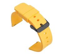 LQXHZ 14 16 18 19 20 21 22 24mm Quick Release Silicone Waterproof Watch Strap For Sport Watch Band Bracelet Accessories(Yellow,20mm)