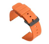 LQXHZ 14 16 18 19 20 21 22 24mm Quick Release Silicone Waterproof Watch Strap For Sport Watch Band Bracelet Accessories(Orange,16mm)