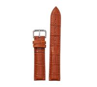 LQXHZ 16mm 18mm 20mm 22mm Bamboo Leather Watch Strap Metal Pin Watch Buckle Band Replacement For Watch Bracelet(Light brown,18mm)
