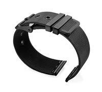 LQXHZ 18mm 20mm 22mm 24mm Metal Bracelet 0.4mm Mesh Watchband Stainless Steel Strap Pin Buckle Milanese Watch Band Compatible With Omega Seamaster(Black,24mm)