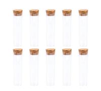 LQXHZ 20pcs Test Wooden Plugs Clear Hard Plastic For Experiment Storing Powder Liquid Grow Plants Home Test Tube Use
