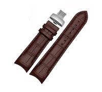 LQXHZ 22mm 23mm 24mm Genuine Leather Curved End Watchband Compatible With Tissot Watch Belt 1853 COUTURIER T035627A T035407A T035439 Men's Strap(Brown-silver,22mm)
