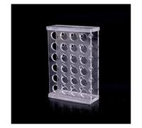 LQXHZ 24 Holes Plastic Test Tube Rack 1.5ml Clear Centrifuge Test Tube Test Tube Holder 11mm Dia School Lab Equipment