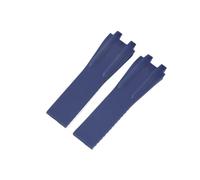 LQXHZ 25mm*12mm Waterproof Silicone Rubber Watch Strap Wrist WatchBand Belt Compatible With Ulysse Nardin(Blue,25mm)