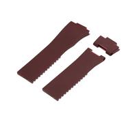 LQXHZ 25mm*12mm Waterproof Silicone Rubber Watch Strap Wrist WatchBand Belt Compatible With Ulysse Nardin(Brown-01,26mm)