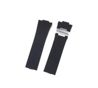 LQXHZ 25mm*12mm Waterproof Silicone Rubber Watch Strap Wrist WatchBand Belt Compatible With Ulysse Nardin(Black,26mm)