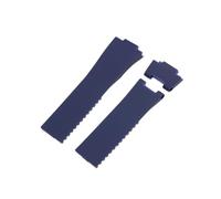 LQXHZ 25mm*12mm Waterproof Silicone Rubber Watch Strap Wrist WatchBand Belt Compatible With Ulysse Nardin(Blue-02,26mm)