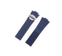 LQXHZ 25mm*12mm Waterproof Silicone Rubber Watch Strap Wrist WatchBand Belt Compatible With Ulysse Nardin(Blue-01,26mm)