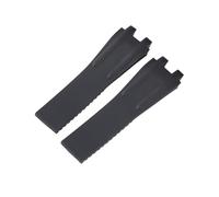 LQXHZ 25mm*12mm Waterproof Silicone Rubber Watch Strap Wrist WatchBand Belt Compatible With Ulysse Nardin(Black-01,25mm)