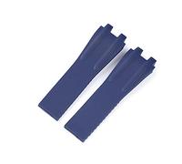 LQXHZ 26mm*20mm Zwart Brown Blue Waterproof Soft Silicone Rubber Wrist Watch Band Belt Compatible With Ulysse Nardin Strap Watchband(Blue)