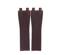 LQXHZ 26mm*20mm Zwart Brown Blue Waterproof Soft Silicone Rubber Wrist Watch Band Belt Compatible With Ulysse Nardin Strap Watchband(Brown)